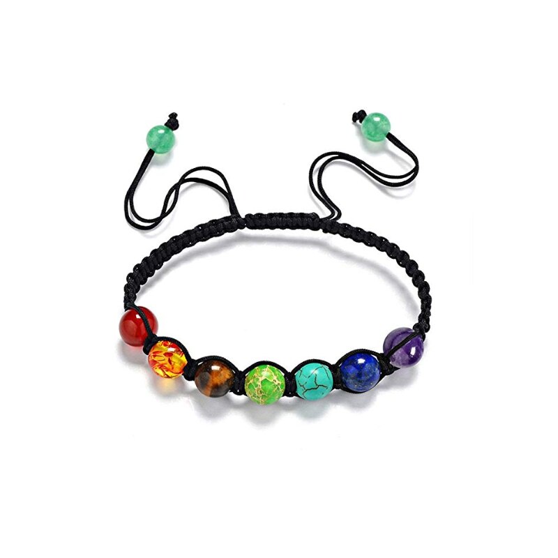 Lava Rock 7 Chakras Beads Bracelet Set