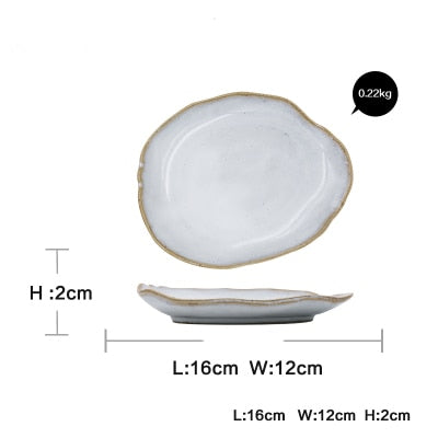 KINGLANG Quality  Nordic  Ceramics Irregular Shape tableware