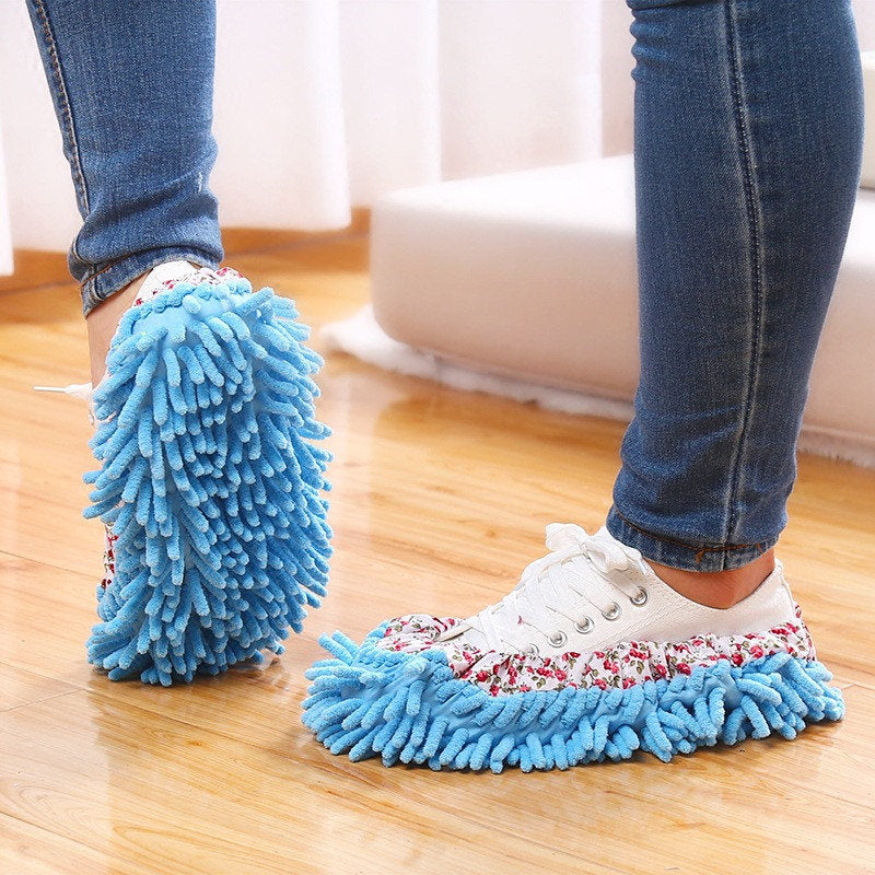 Lazy Mopping Shoes Home Floor Cleaning Micro Fiber Cleaning Shoes