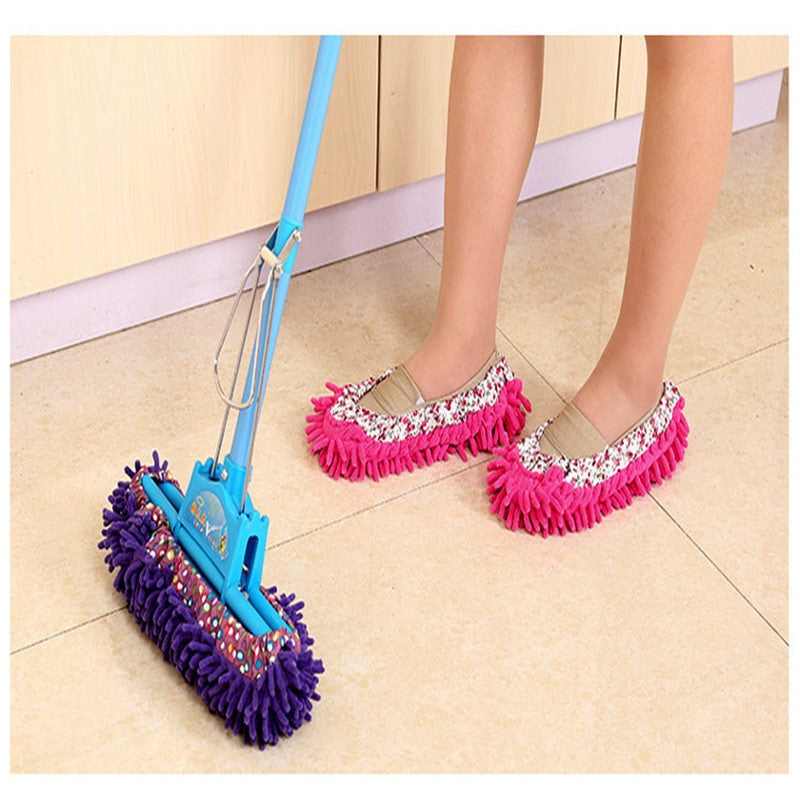 Lazy Mopping Shoes Home Floor Cleaning Micro Fiber Cleaning Shoes