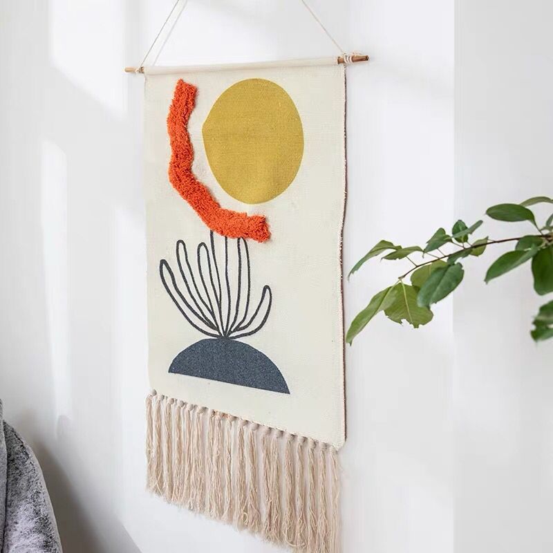 Tufted Tapestry Hand Knotted Wall Hanging Macrame Home Decor