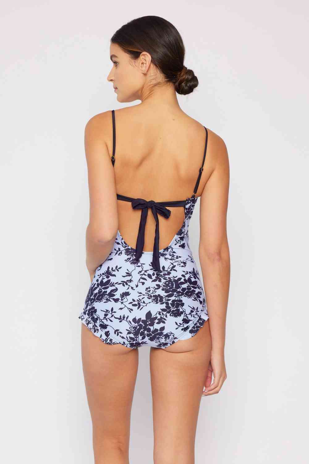 Ruffle Trim One-Piece Swimsuit