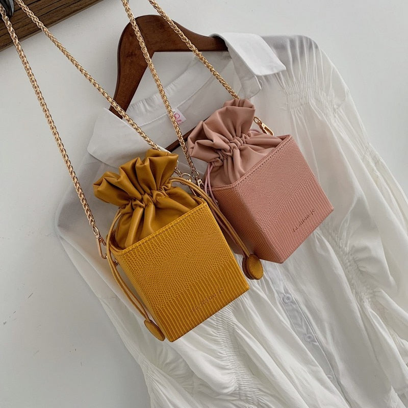 Fashion Drawstring Bucket Bags